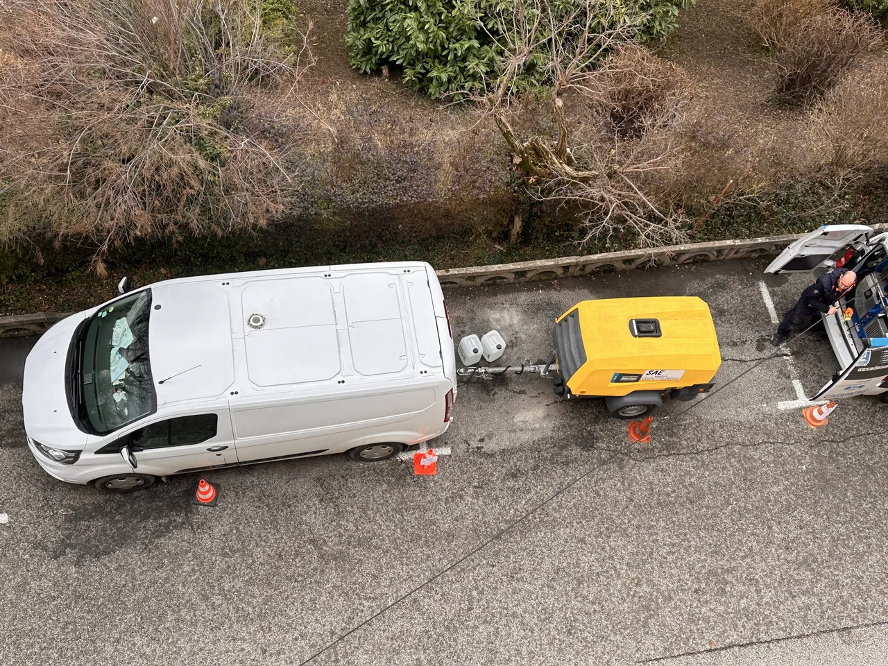 Vue aérienne camion — ARC Assainissement