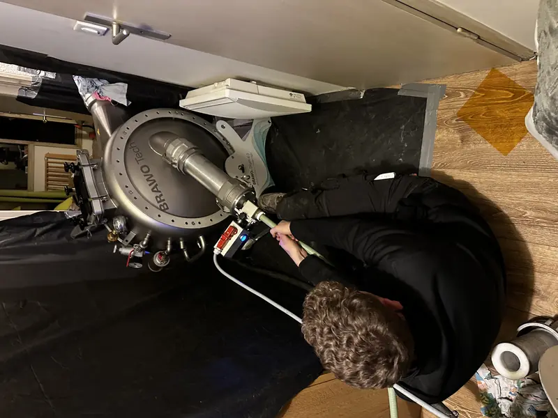 Intervention hivernale chemisage canalisation Les Orres (05)