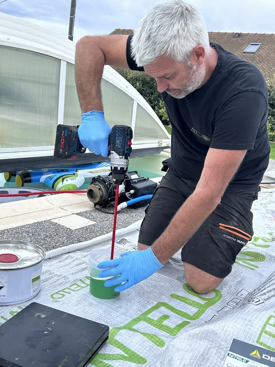 Perceuse piscine — ARC Assainissement